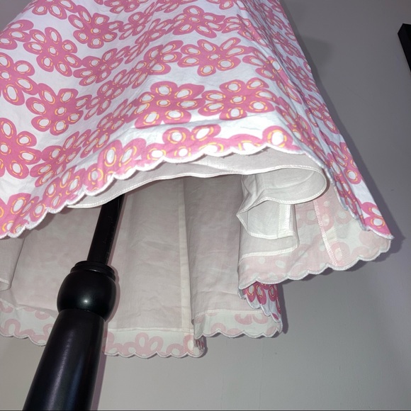 Vintage Betsey Johnson White Dress Pink Floral Bone In Bodice Fit & Flare Dress - Picture 10 of 16